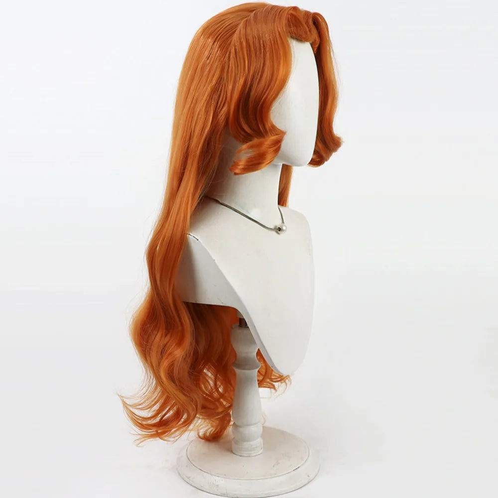 Bleach Rangiku Matsumoto Cosplay Wig Organge Curly Hair