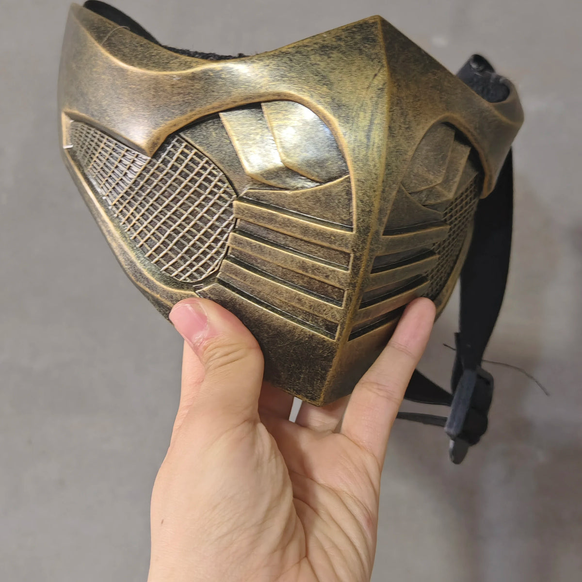 Mortal Kombat Scorpion Half Face Cosplay Mask Wearable Prop