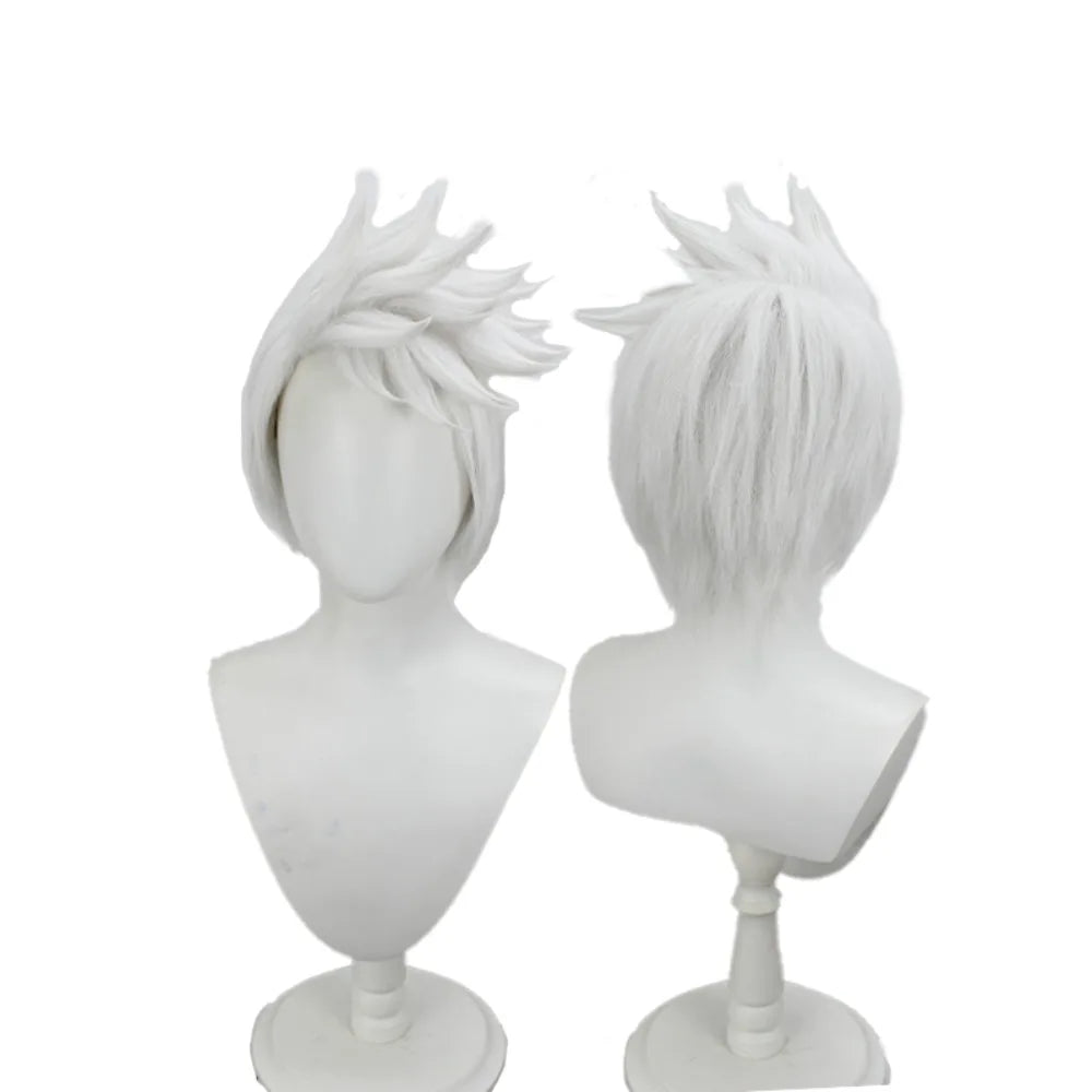 Naruto Kakashi Hatake Cosplay Wig Silver Spiky Up Anime Hair