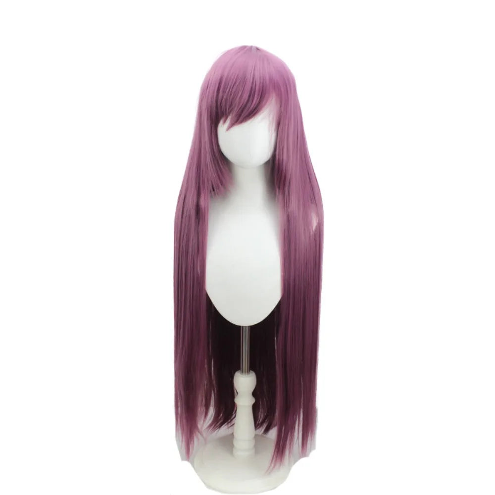 FGO Fate Grand Order Scathach Cosplay Wig Burgundy Long Straight Hair