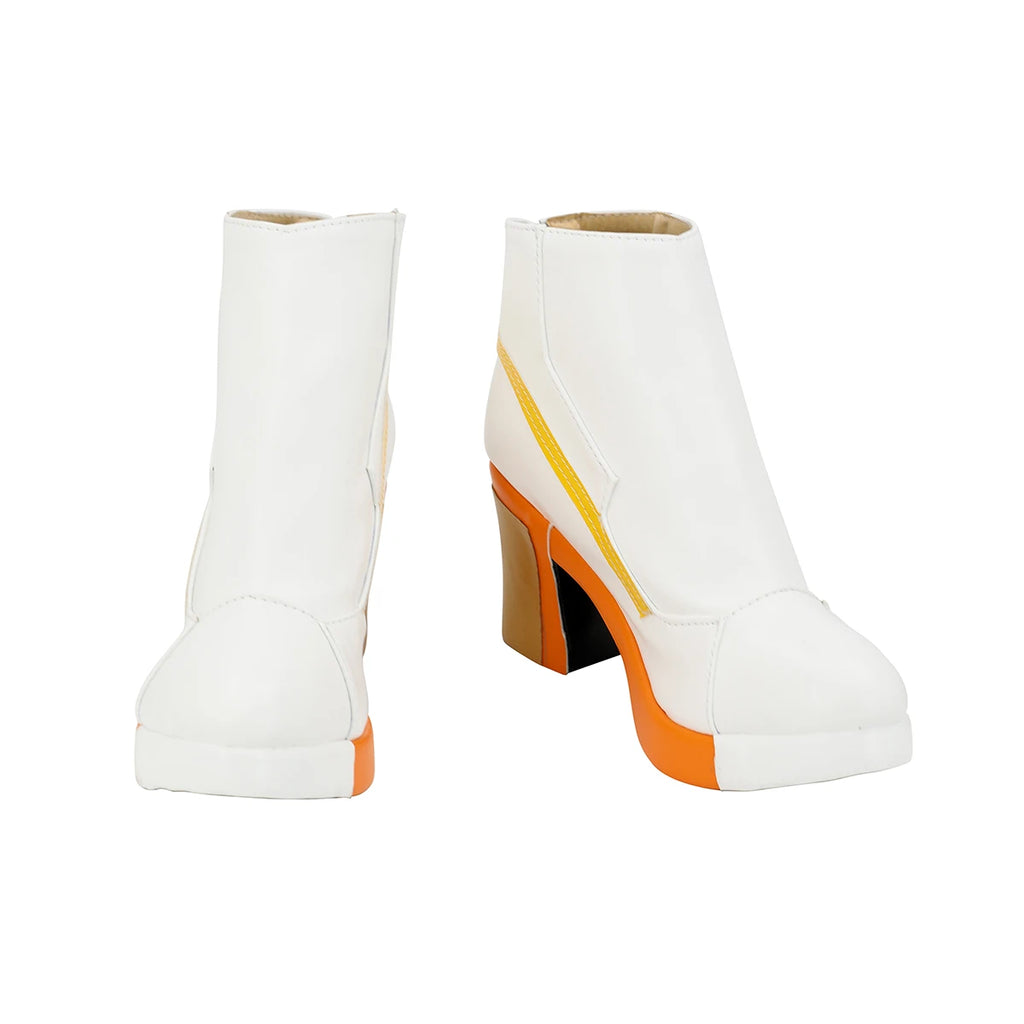 Chaussures de cosplay de Brigitte Stoneheart d'Overwatch, bottes de chevalier blindées personnalisées