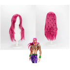 Perruque rose pour cosplay de Diavolo de JoJo's Bizarre Adventure : Golden Wind 
