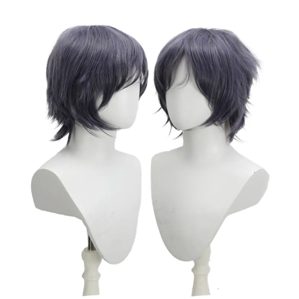 Final Fantasy 15 FFXV Noctis Cosplay Wig Prince Blue Grey Hair