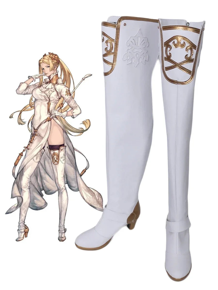 NieR Automata YoHRa Commander Cosplay Boots White Heels Shoes Custom Made Any Size
