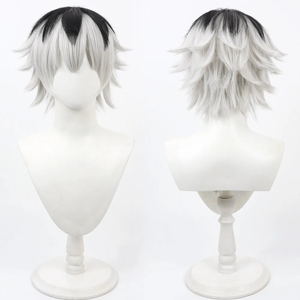 Tokyo Ghoul Kaneki Ken Sasaki Haise Cosplay Wig White Black Short Hair