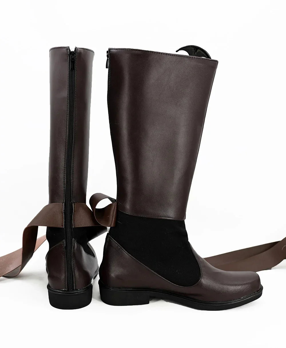 Star Wars Skywalker Luke Cosplay Boots Custom Made Brown Shoes
