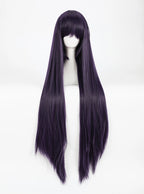 Perruque de cosplay Sailor Moon Mars Rei Hino, cheveux longs, raides et violets 