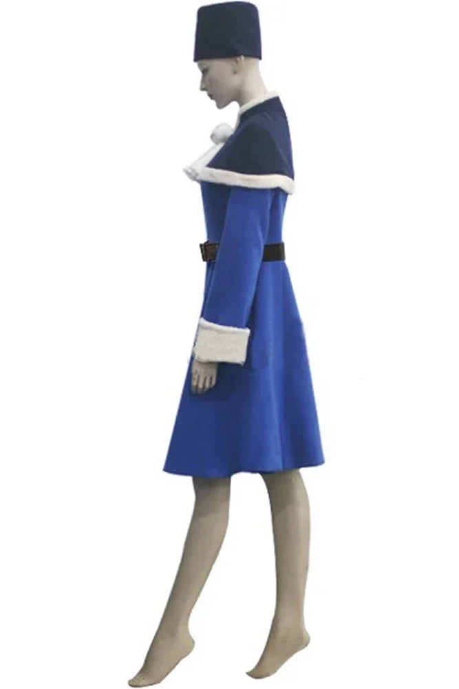 Fairy Tail Rain Woman Juvia Lockser Blue Dress Cosplay Costume