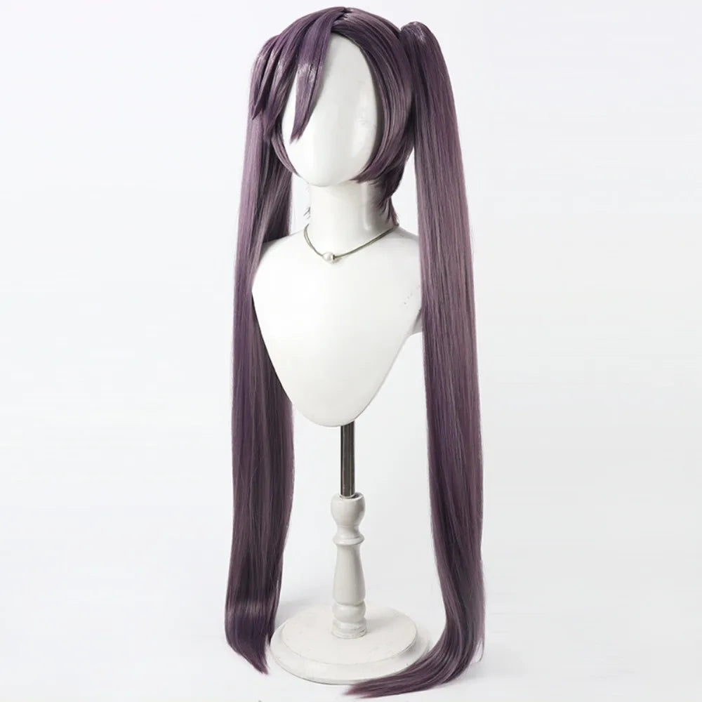 Bleach Saito Furofushi Cosplay Wig Detachable Ponytail Hair