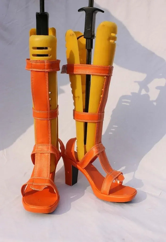 One Piece Nami Cosplay Shoes Orange Boots