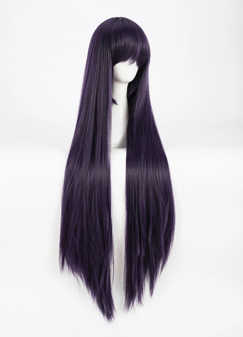 Perruque de cosplay Sailor Moon Mars Rei Hino, cheveux longs, raides et violets 