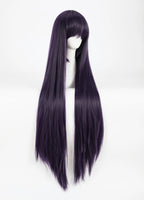 Perruque de cosplay Sailor Moon Mars Rei Hino, cheveux longs, raides et violets 