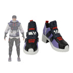 Bottes en cuir personnalisées pour cosplay de l'agent Iso de VALORANT 