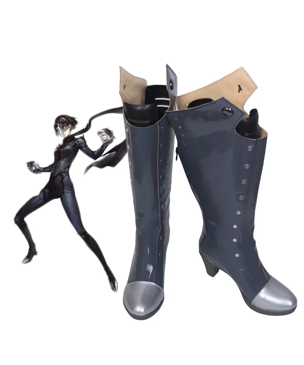 Persona5 Makoto Niijima Custom Cosplay Boots Queen Battle Outfit Shoes