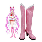 Sailor Moon Chibiusa Tsukino Over-Knee Cosplay Boots Pink Shoes