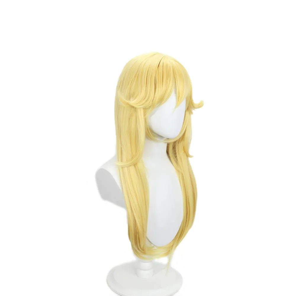 The Super Mario Bros Peach Princess Cosplay Wig Yellow Flipped Hair