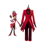 Hazbin Hotel  Alastor Cosplay Costume Red Suit Full Set