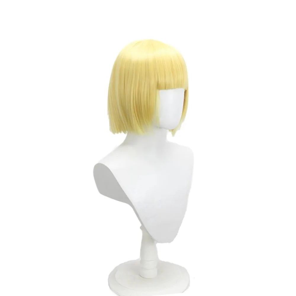 Perruque de cosplay Shinji Hirako de BLEACH, coupe courte au carré jaune hérissé, cheveux synthétiques 