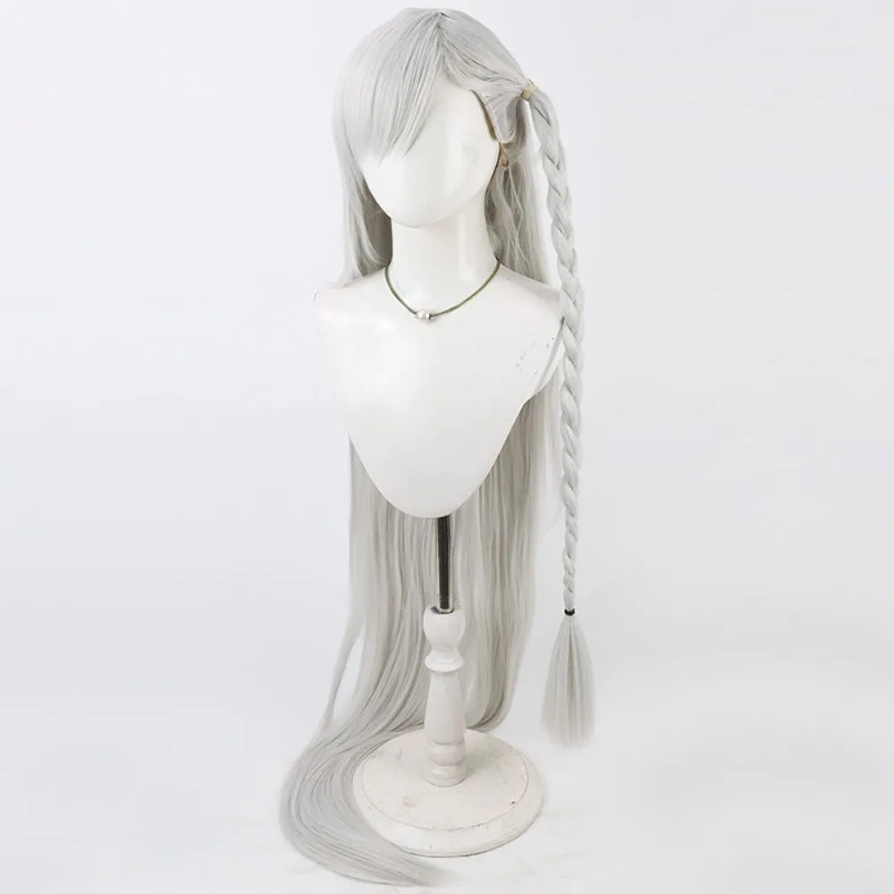 FGO Olga Marie AnimusphereCosplay Wig Long Straight Silver White Hair