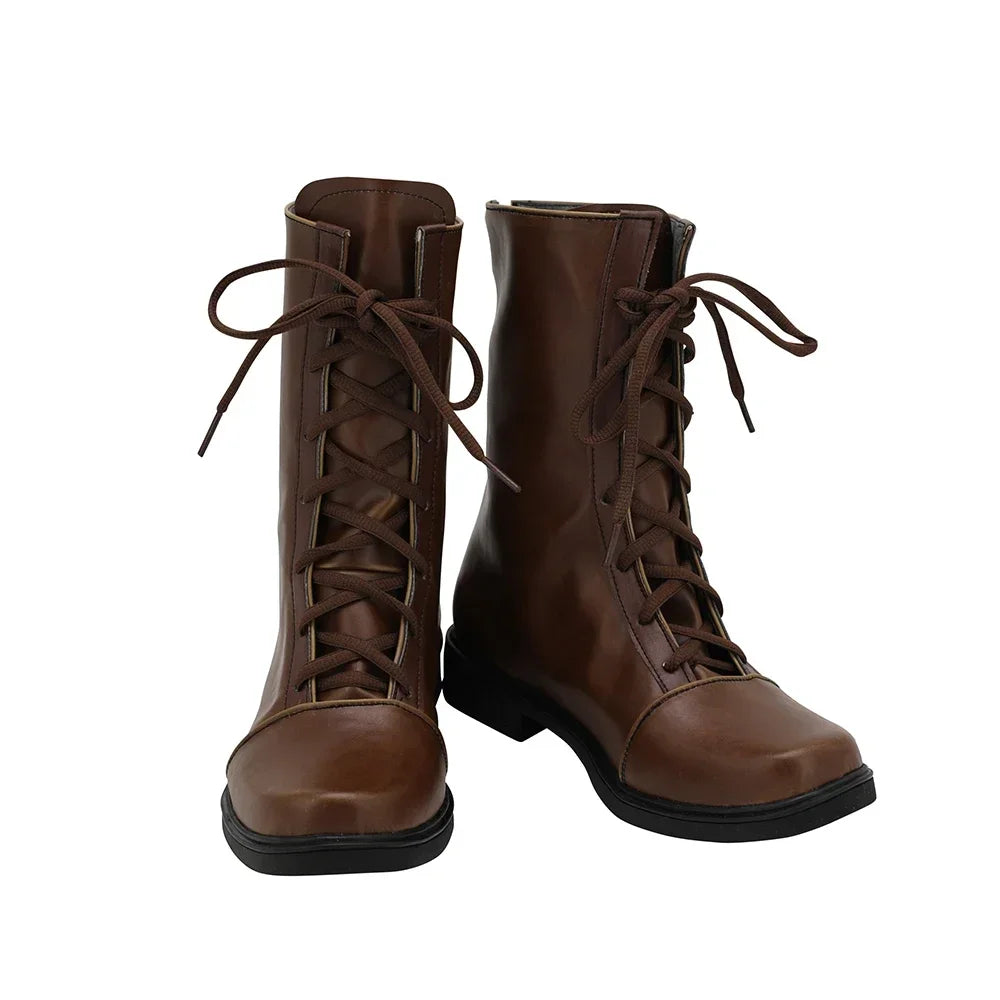Final Fantasy XV Prompto Argentum Cosplay Shoes Brown Boots