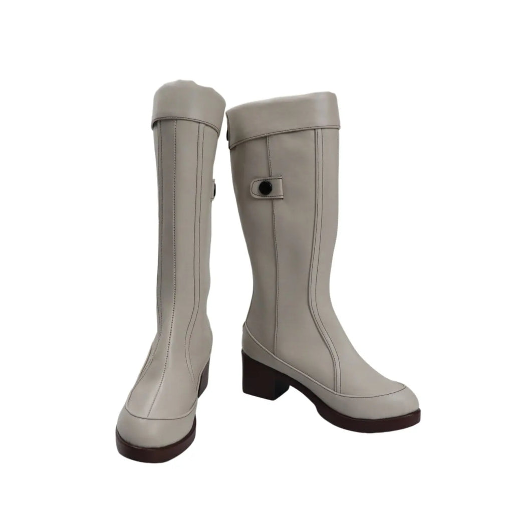 Fate Grand Order FGO Caster Artoria Cosplay Shoes Grey Boots Custom Made