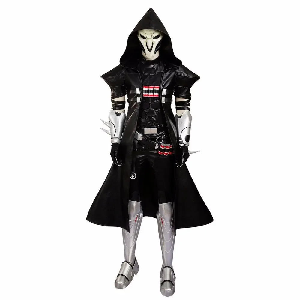 Overwatch Reaper Cosplay Costume Deluxe Leather Full Set