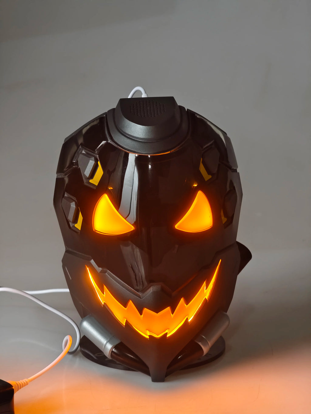 Overwatch Ana Ghoul Glowing Mask Smile Design Cosplay Prop Helmet