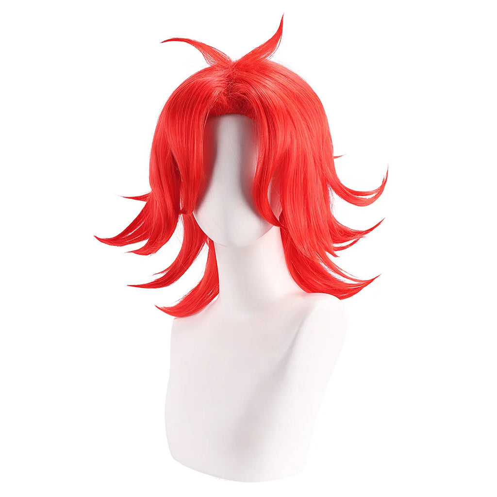 Perruque de cosplay Niffty de Hazbin Hotel, cheveux rouge vif