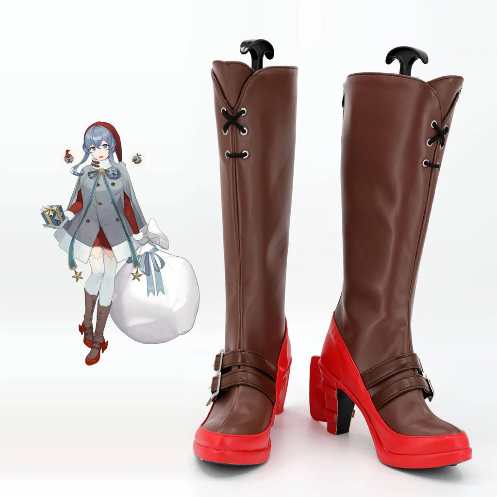Kantai Collection Gotland Cosplay Shoes Brown Boots Custom Made