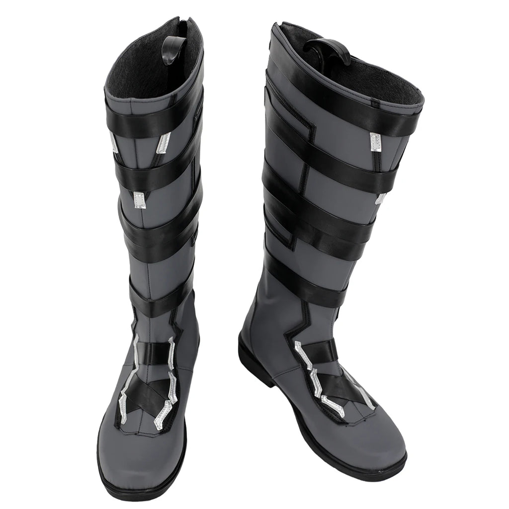 Valorant Agent Omen Cosplay Shoes Tailored Leather Boots Any Size for Unisex