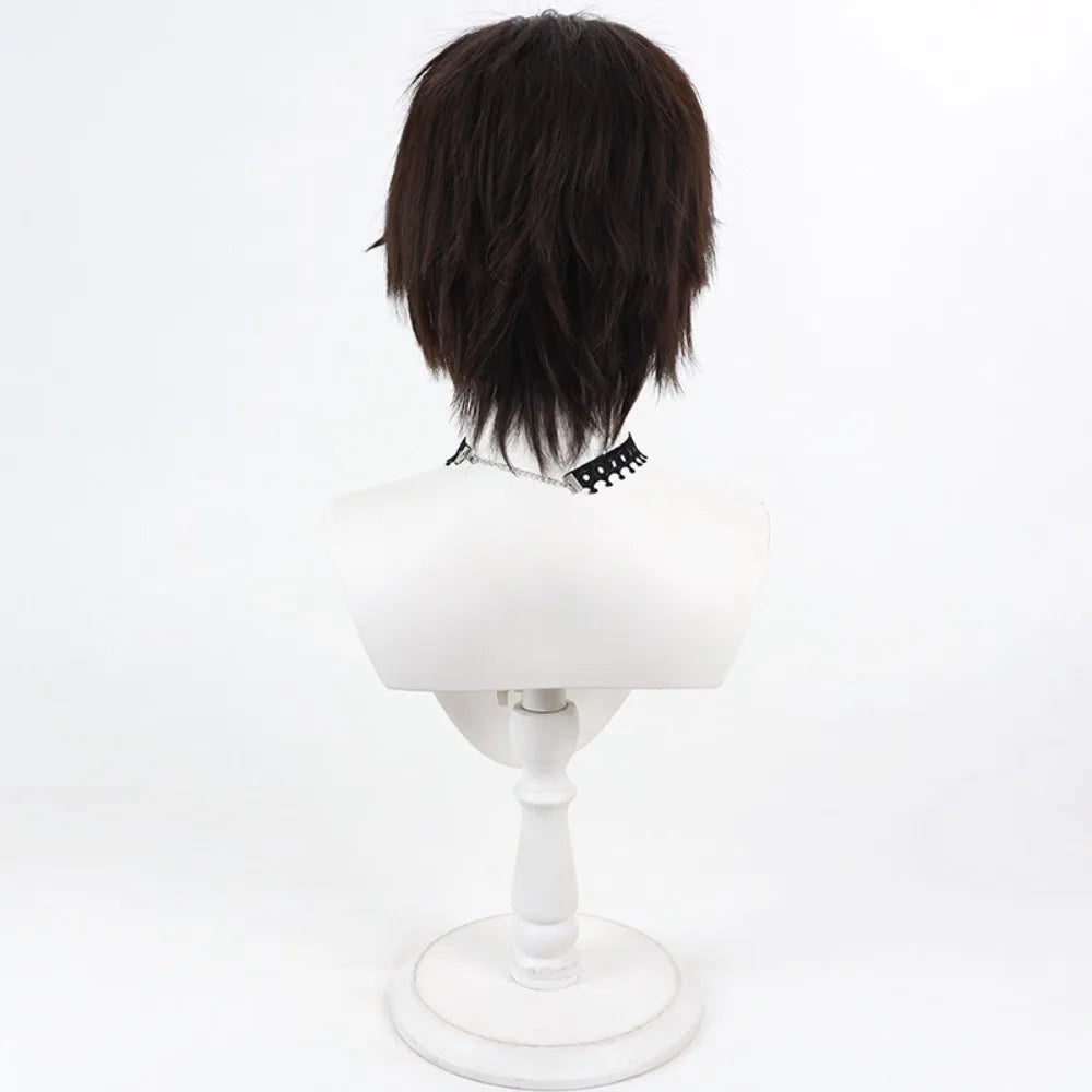 Overwatch McCree Cassidy Cosplay Wig Short Curly Brown Hair