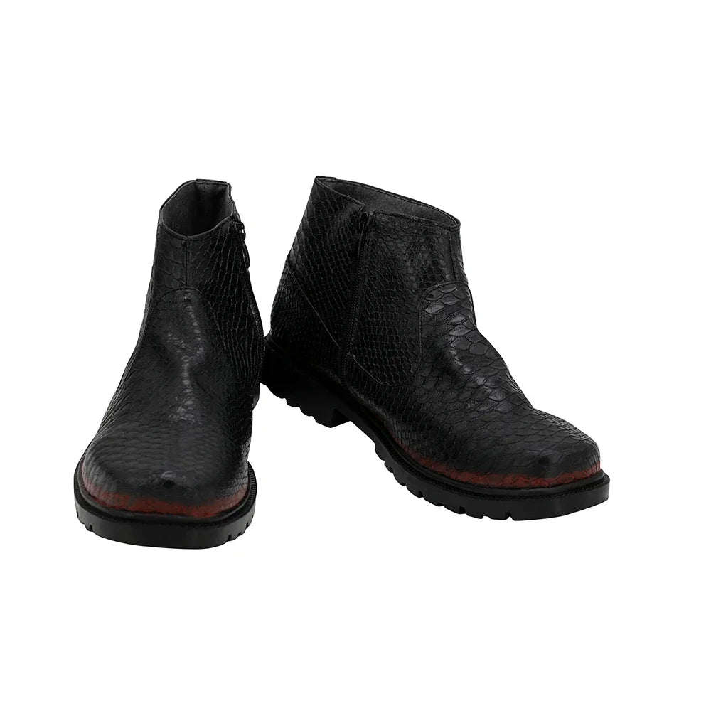 Good Omens Demon Crowley Cosplay Boots PU Leather Shoes