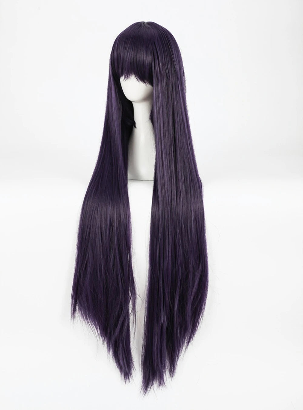 Perruque de cosplay Sailor Moon Mars Rei Hino, cheveux longs, raides et violets 