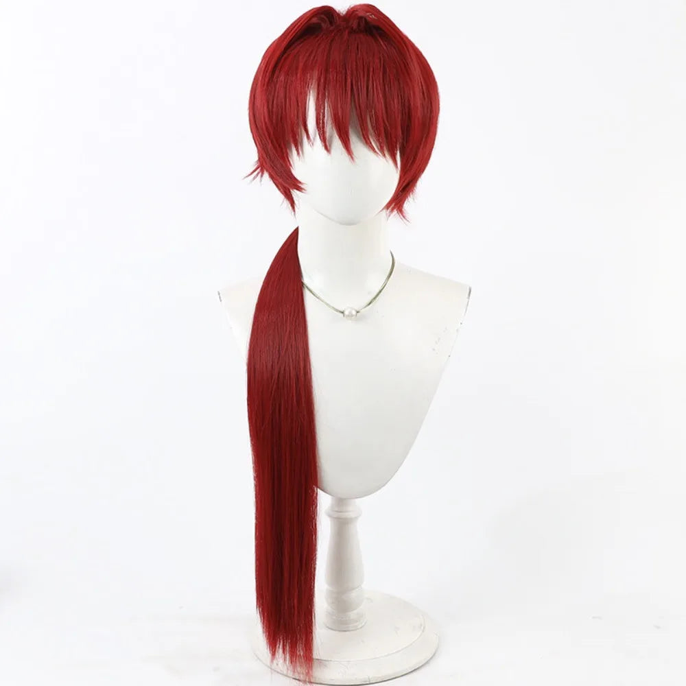 FGO Harada Sanosuke Cosplay Wig Wine Red Hair