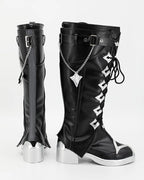 Bottes de cosplay Genshin Impact Flins, chaussures en cuir noir, fabriquées sur mesure, toutes tailles