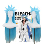 Perruque cosplay Grimmjow Jaegerjaquez de Bleach, cheveux bleus hérissés style anime 