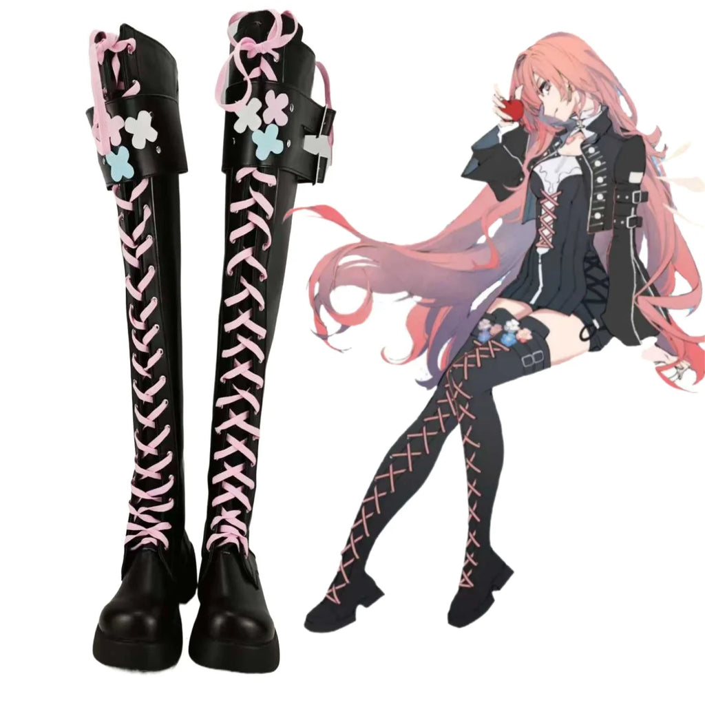 Bottes de cosplay Arknights Lemuen, chaussures sur mesure toutes tailles 