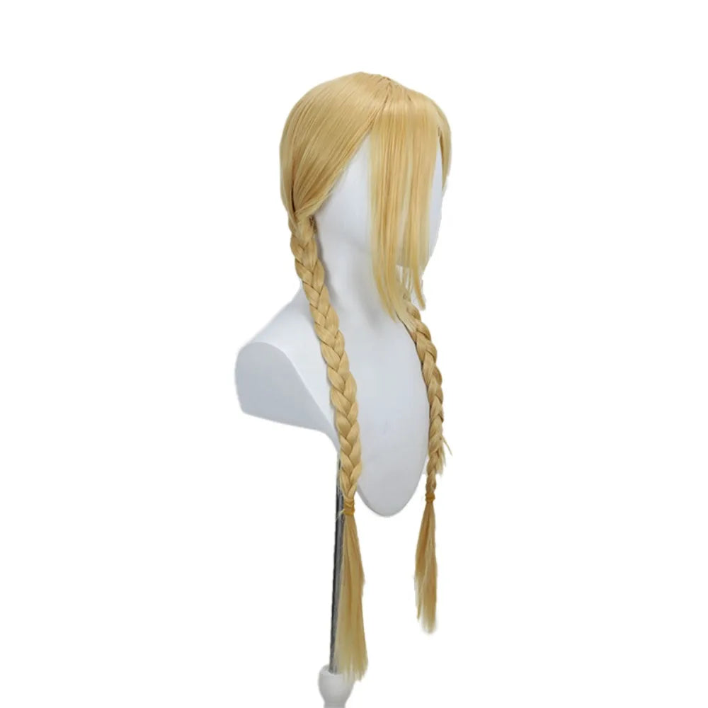 Cammy White Street Fighter Cosplay Wig Blonde Twin Drills Pigtails | MiDicosplay