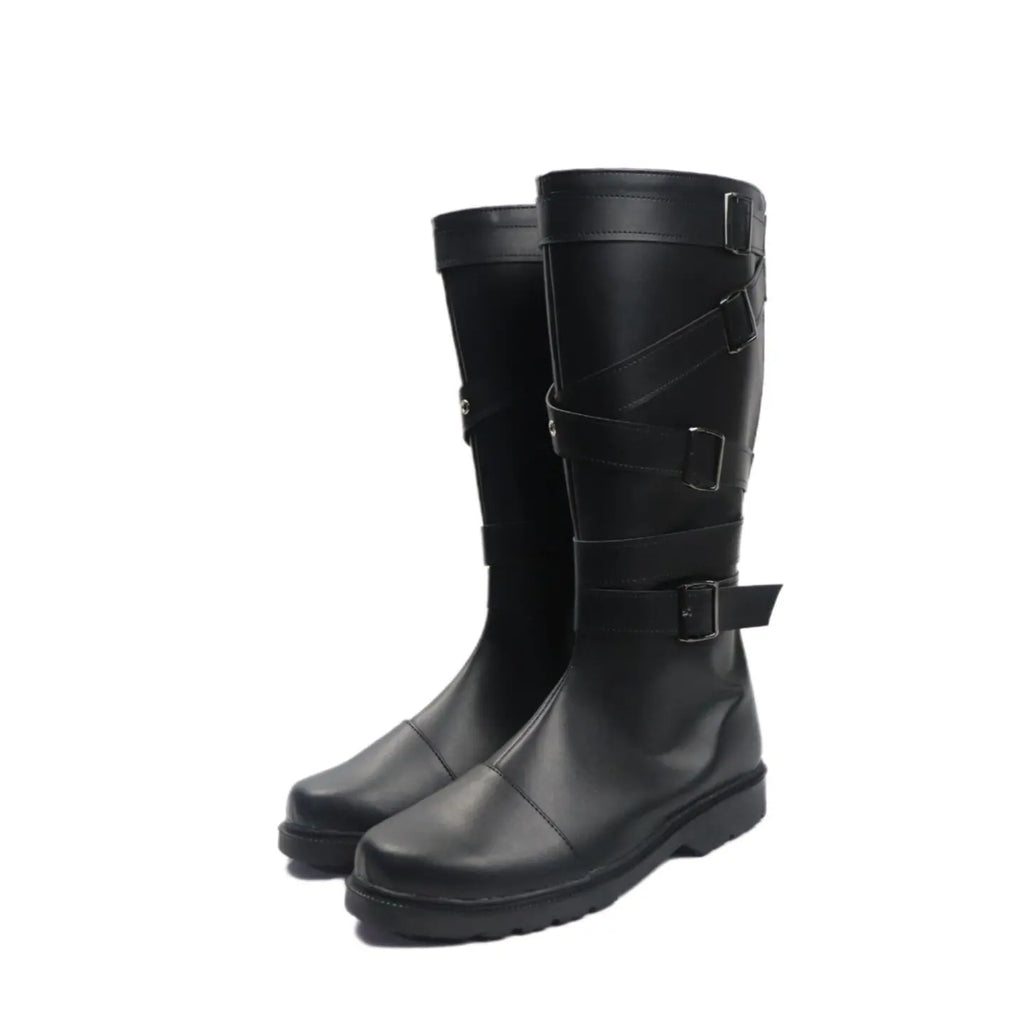 Danganronpa Gundam Tanaka Cosplay Shoes Black Boots