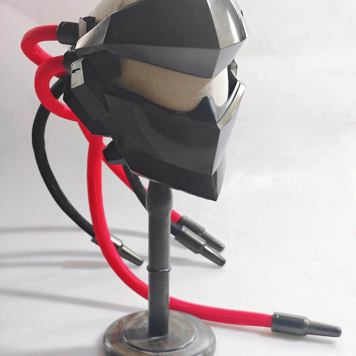 Overwatch Genji Shadow Skin Cosplay Mask Helmet with Dreadlocks