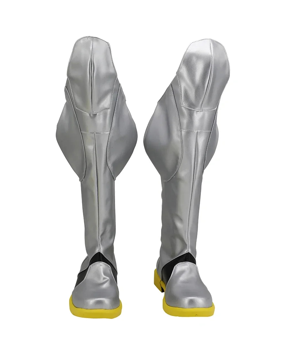 My Hero Academia All Might Cosplay Boots Silver Shoes Custom Made
