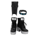 Arknights Schwarz Cosplay Boots High Heel Black Shoes