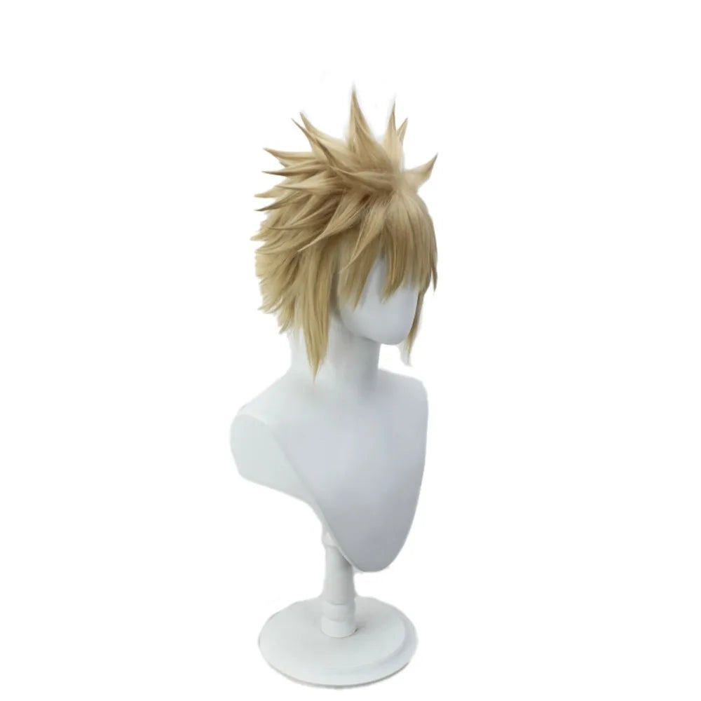 FF7 Final Fantasy7 Cloud Strife Cosplay Wig Blonde Spiky Hair