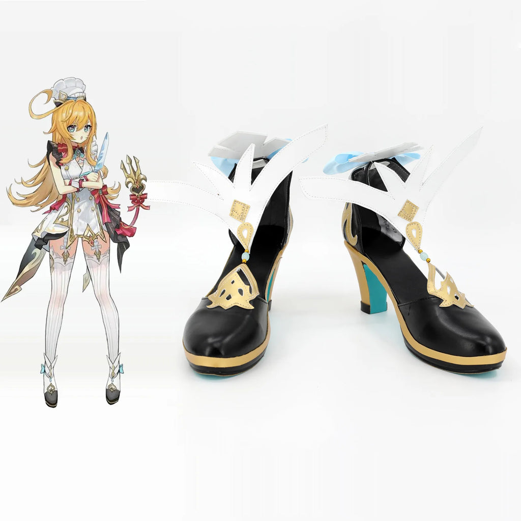 Chaussures de cosplay Escoffier de Genshin Impact, bottes en cuir sur mesure, toutes tailles