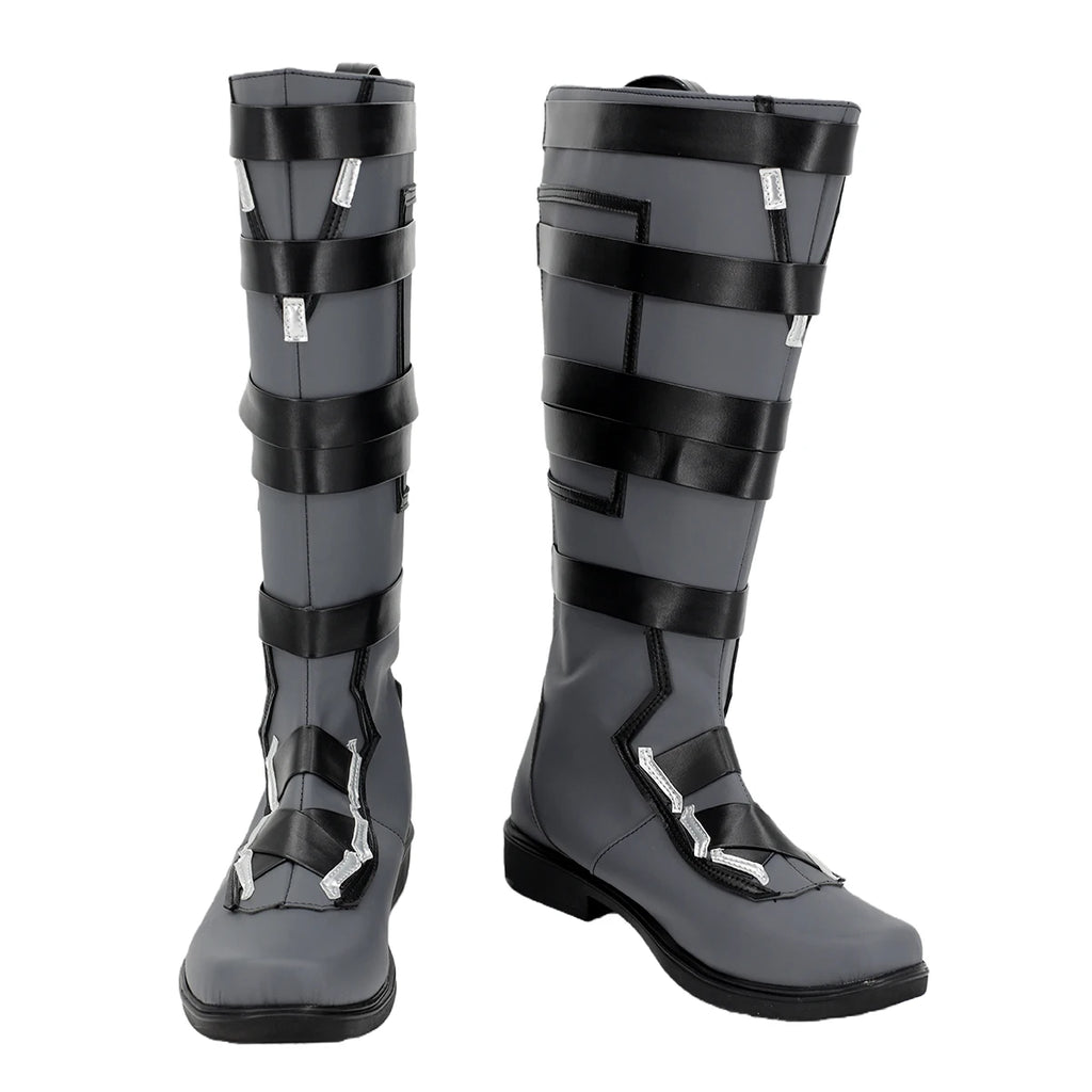 Valorant Agent Omen Cosplay Shoes Tailored Leather Boots Any Size for Unisex