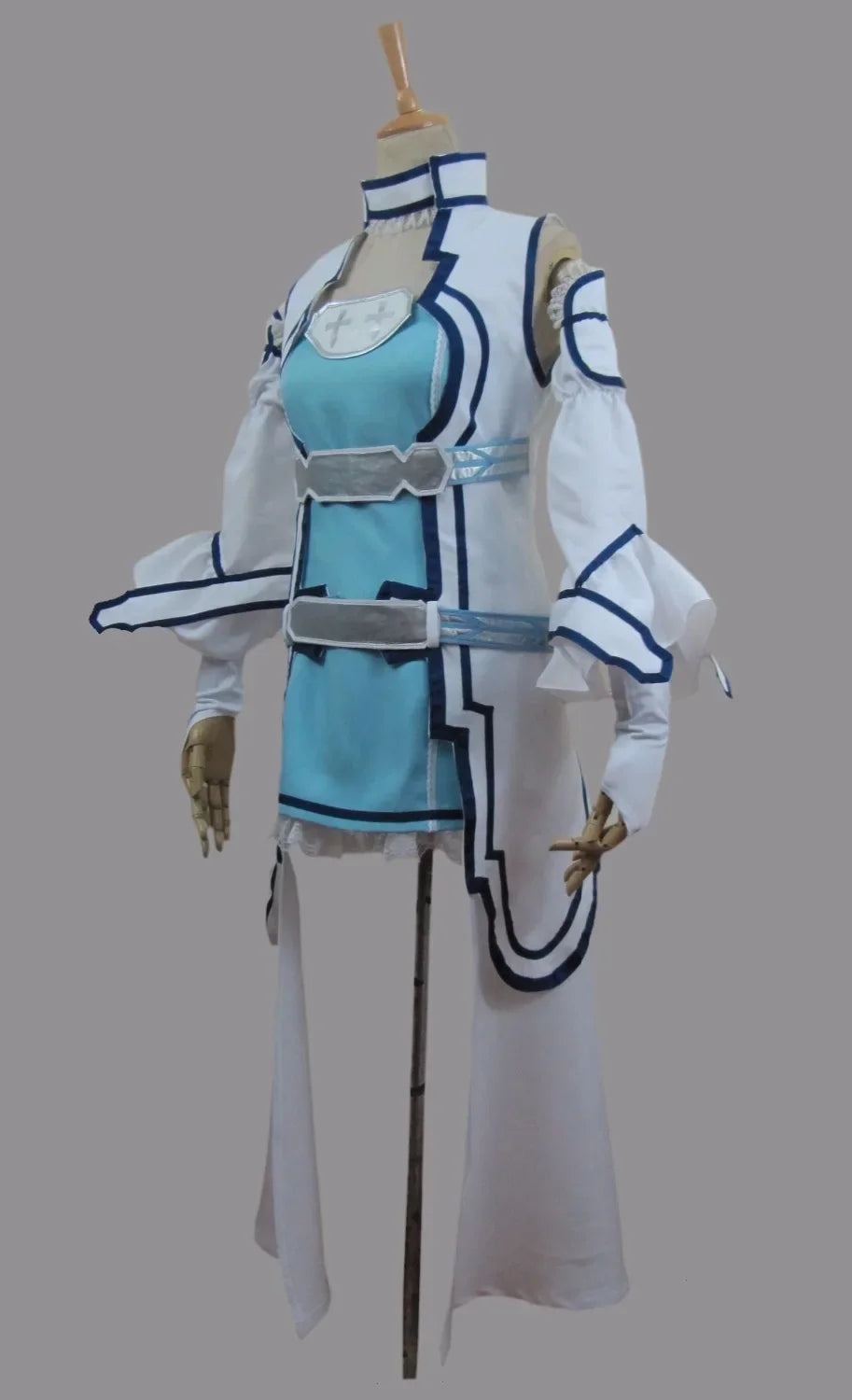 Sword Art Online ALO Yuki Asuna Cosplay Costume Blue Dress