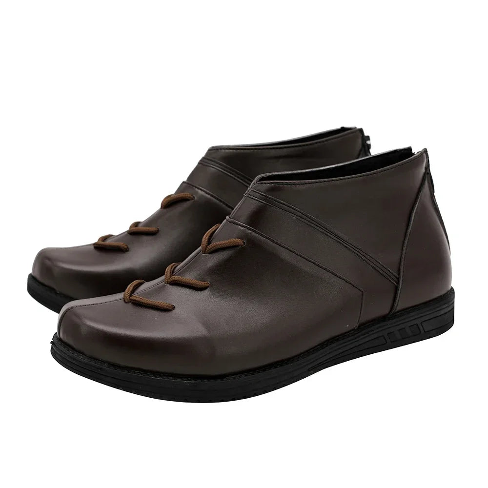 Final Fantasy XIV Ardbert Cosplay Boots Brown Shoes