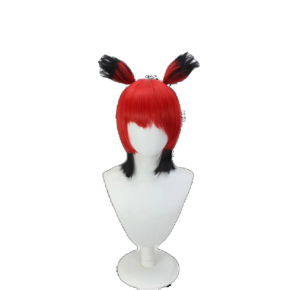 Hazbin Hotel Alastor Cosplay Wig Red Black Gradient Hair