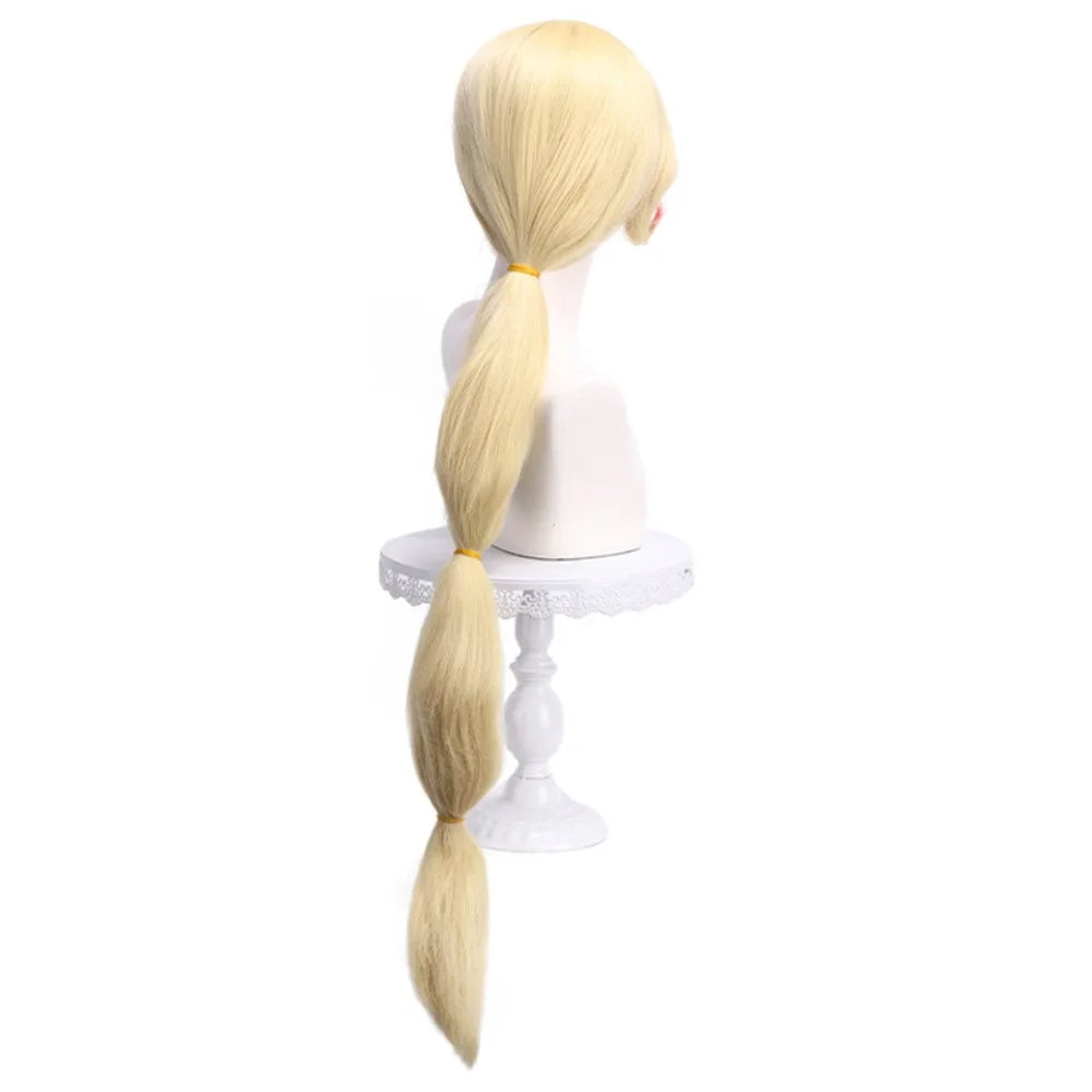 Perruque blonde en queue de cheval pour cosplay de Charlie Morningstar (Hazbin Hotel)