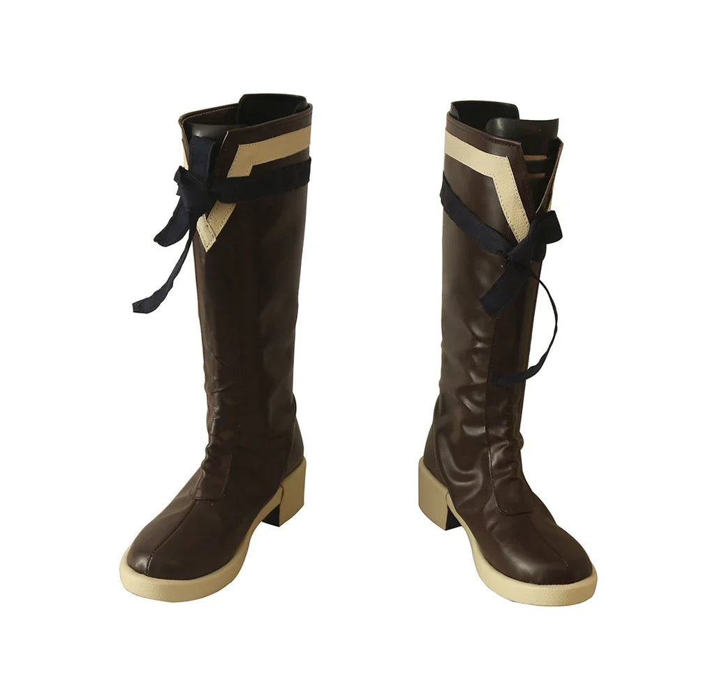 Fire Emblem Blazing Sword Lyn Cosplay Boots Brown Shoes Custom Made